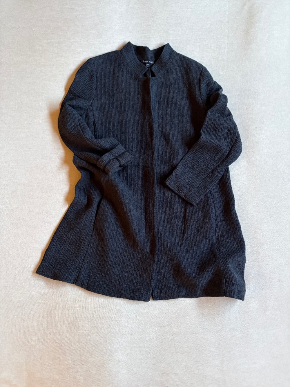 Eileen Fisher Organic Cotton & Tencel Pucker Jacket